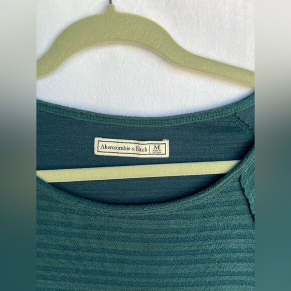 Abercrombie and Fitch Fall Dress with Bell Sleeves Blue Green size M - Picture 3 of 5